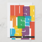 Farbiges neues Jahr Feiertagskarte (Rückseite)