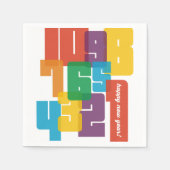 Farbiges neues Jahr Serviette (Vorderseite)