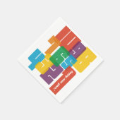 Farbiges neues Jahr Serviette (Ecke)