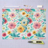 Farbiges Niedliches Blumenmuster Seidenpapier (Handwerk)