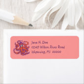 Farbiges Niedliches Comisches Octopus Octopi ETIKE (Insitu)