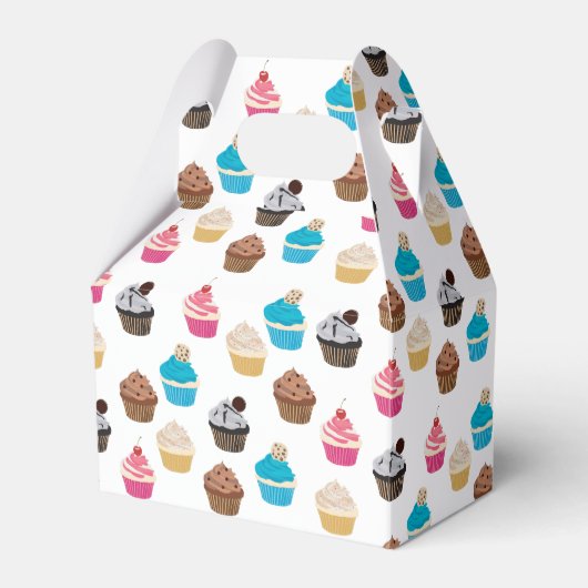 Farbiges Niedliches Cupcakes-Muster Geschenkschachtel (Vorderseite)