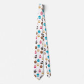 Farbiges Niedliches Cupcakes-Muster Krawatte (Vorderseite)