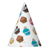 Farbiges Niedliches Cupcakes-Muster Partyhütchen (Links)