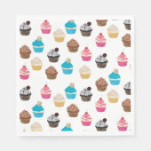 Farbiges Niedliches Cupcakes-Muster Serviette (Vorderseite)