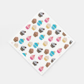 Farbiges Niedliches Cupcakes-Muster Serviette (Ecke)