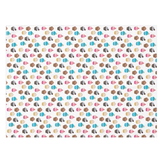Farbiges Niedliches Cupcakes-Muster Tischdecke (Vorderseite (Horizontal))