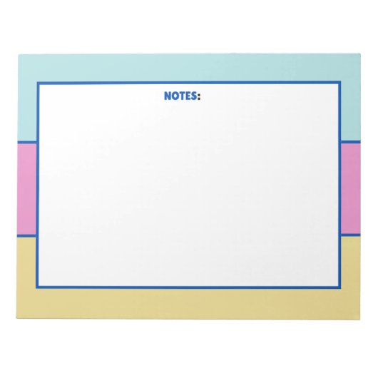 Farbiges Notepad Notizblock (Vorderseite)
