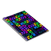 Farbiges OBAMA 2012-Notebook Notizblock (Rechte Seite)