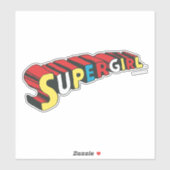 Farbiges Obergirl-Logo Aufkleber (Blatt)