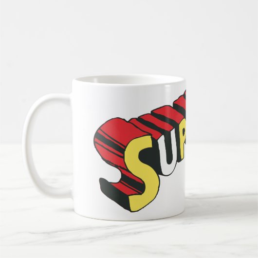 Farbiges Obergirl-Logo Kaffeetasse (Links)