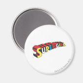 Farbiges Obergirl-Logo Magnet (Vorderseite/Rückseite)