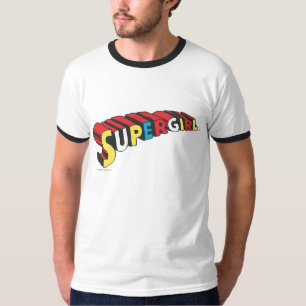 Farbiges Obergirl-Logo T-Shirt
