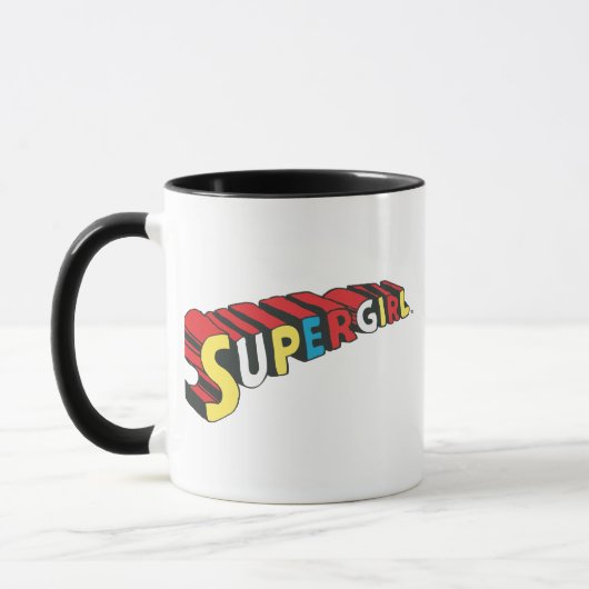Farbiges Obergirl-Logo Tasse (Links)