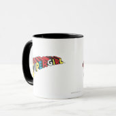 Farbiges Obergirl-Logo Tasse (Vorderseite Links)