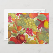 Farbiges Obst Postkarte (Vorne/Hinten)