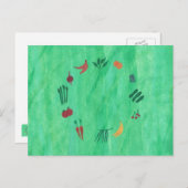 Farbiges Obst und Gemüse Postkarten (Vorne/Hinten)