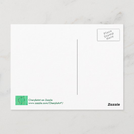 Farbiges Obst und Gemüse Postkarten (Rückseite)