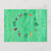 Farbiges Obst und Gemüse Postkarten (Vorderseite)