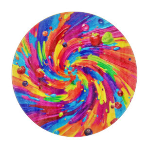 Farbiges Obst Vortex Schneidebrett