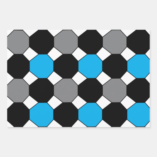Farbiges Octagon Geometric Muster Geschenkpapier Set (Vorderseite 2)