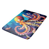 Farbiges Octopus View Design Badematte (Schrägansicht)