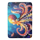 Farbiges Octopus View Design Badematte (Vorderseite Vertikal)