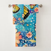 Farbiges Octopus View Design Badhandtuch Set (Insitu)