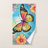 Farbiges Octopus View Design Badhandtuch Set (Handtuch)