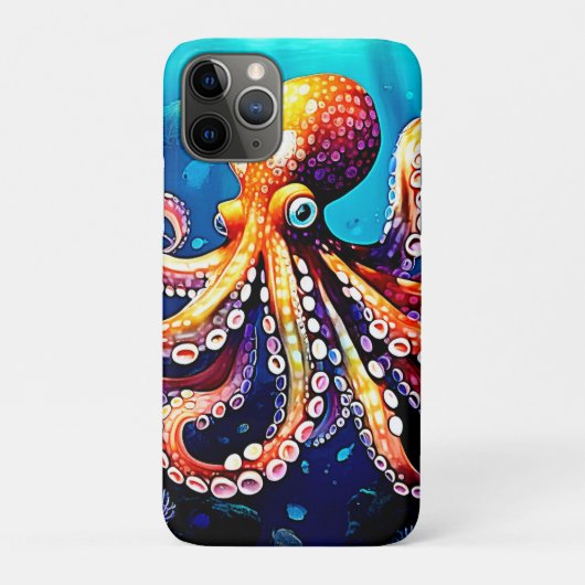 Farbiges Octopus View Design Case-Mate iPhone Hülle (Rückseite)