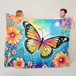 Farbiges Octopus View Design Fleecedecke