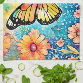 Farbiges Octopus View Design Geschirrtuch (Gefaltet)