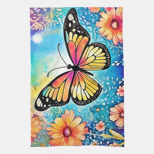 Farbiges Octopus View Design Geschirrtuch (Vertikal)