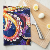 Farbiges Octopus View Design Geschirrtuch (Viertel Falte)
