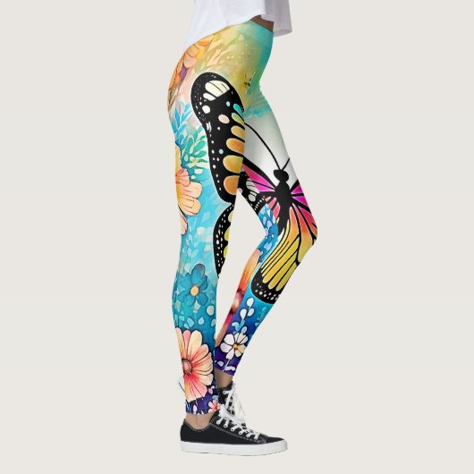Farbiges Octopus View Design Leggings (Rechts)