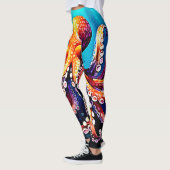 Farbiges Octopus View Design Leggings (Links)