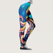 Farbiges Octopus View Design Leggings (Rechts)