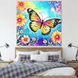 Farbiges Octopus View Design Leinwanddruck