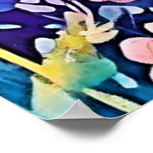 Farbiges Octopus View Design Poster (Ecke)