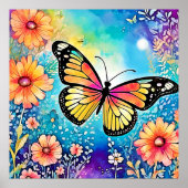 Farbiges Octopus View Design Poster (Vorne)