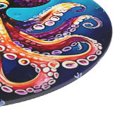 Farbiges Octopus View Design Schneidebrett (Ecke)