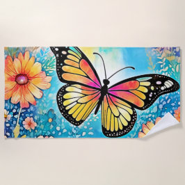 Farbiges Octopus View Design Strandtuch