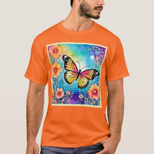 Farbiges Octopus View Design T-Shirt