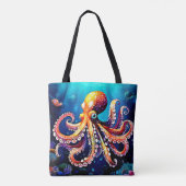 Farbiges Octopus View Design Tasche (Rückseite)