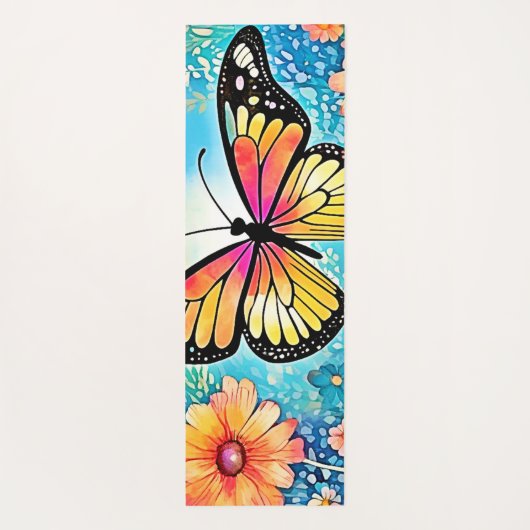 Farbiges Octopus View Design Yogamatte (Rückseite)