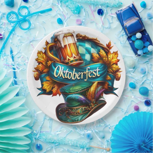 Farbiges Oktoberfest Pappteller (Party)