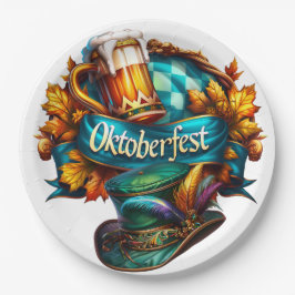 Farbiges Oktoberfest Pappteller