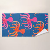 Farbiges Oktopus-nahtloses Muster Badehandtuch (Badehandtuch)