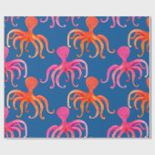Farbiges Oktopus-nahtloses Muster Geschenkpapier (Flach)