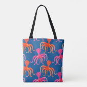 Farbiges Oktopus-nahtloses Muster Tasche (Rückseite)